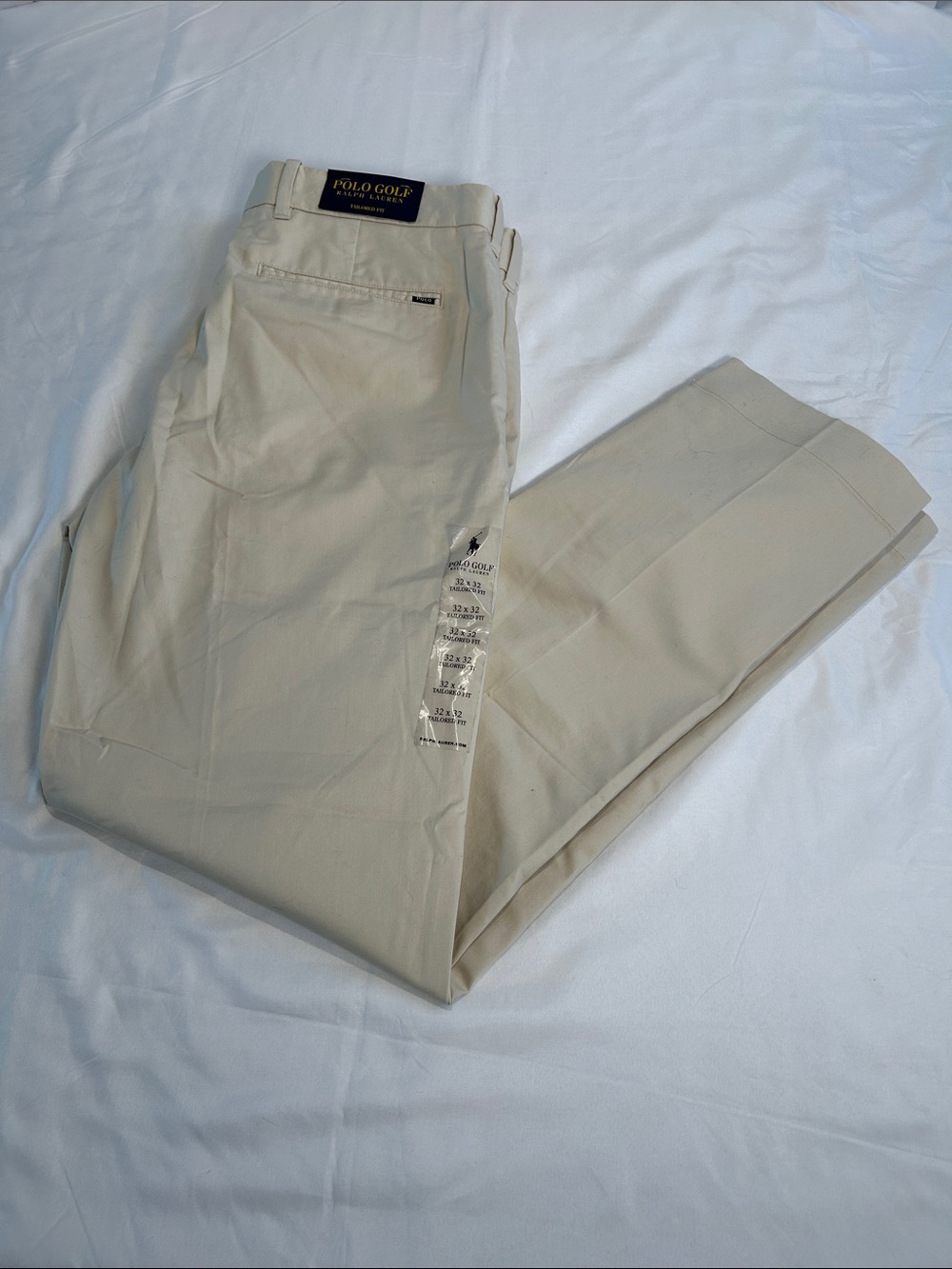 Polo Golf Ralph Lauren Pants NWT Men's 32 x 32 Tailored Fit Chino Tan
